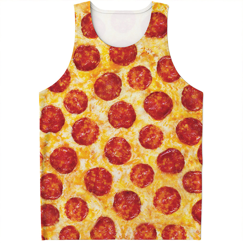 3D Printing Food - Cute Pepperoni Pizza Tank Top For