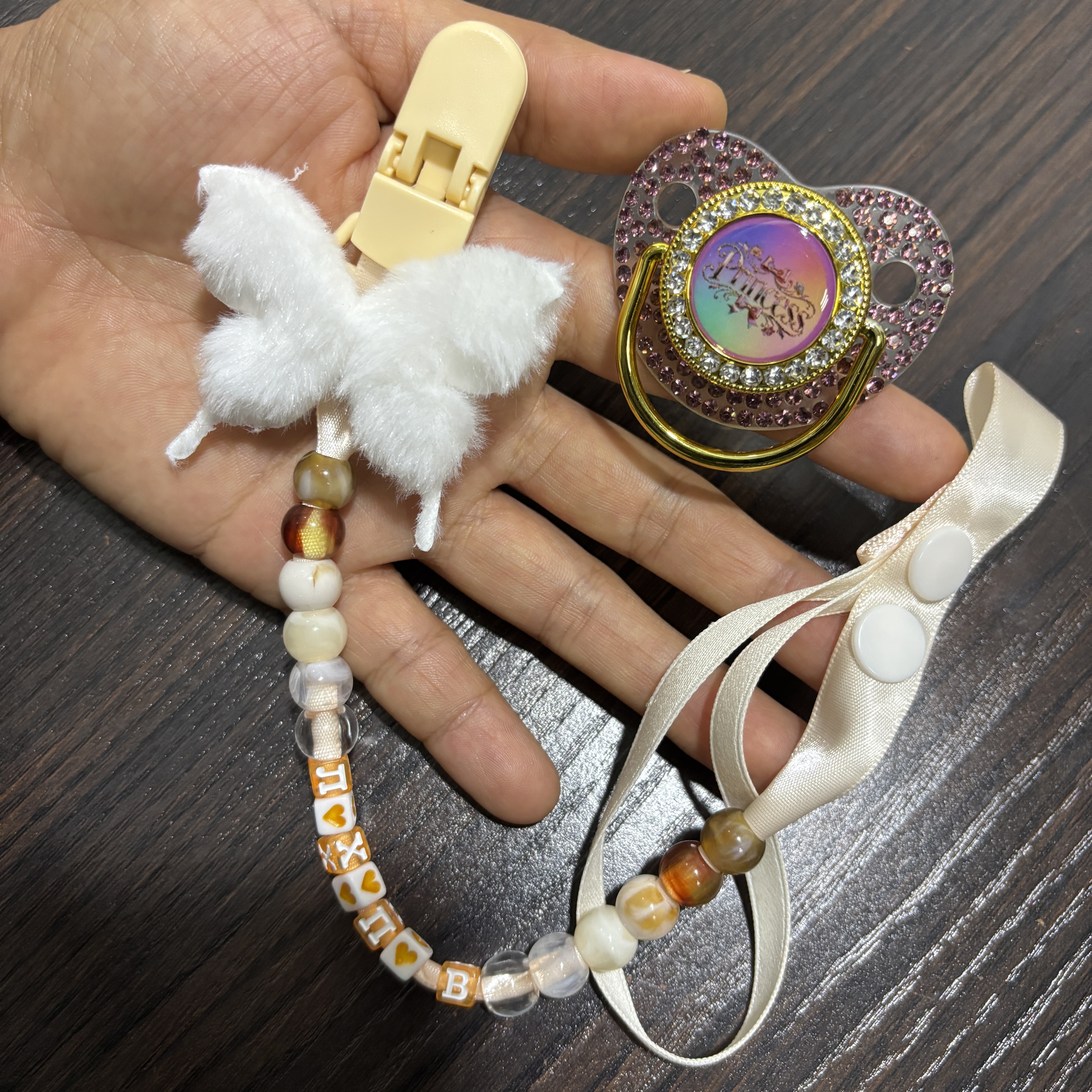 3D Printing Food - Cute Butterfly Comforting Baby Pacifier clip