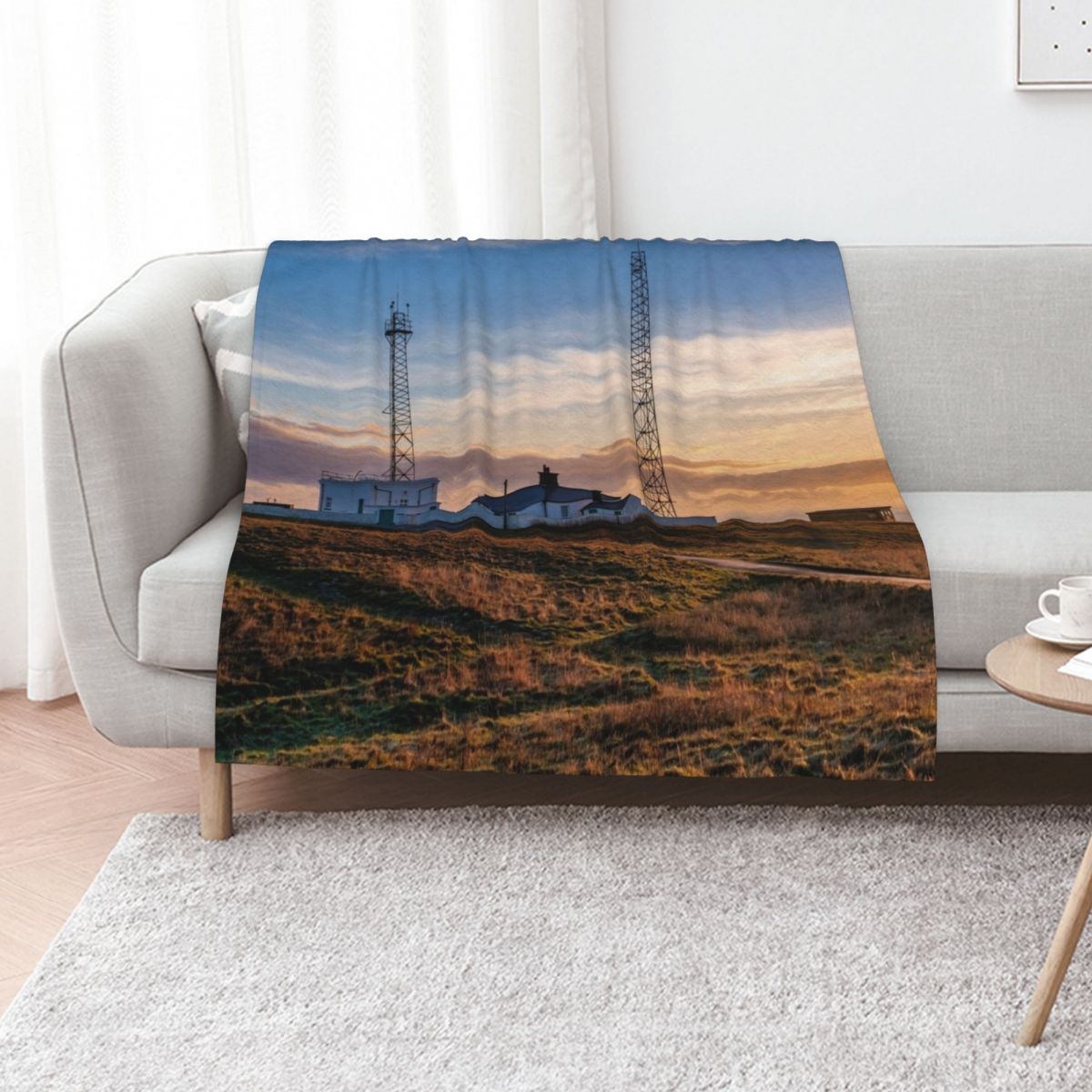 3D Printing Yorkshire - Flamborough Head Yorkshire Throw Blanket Faux