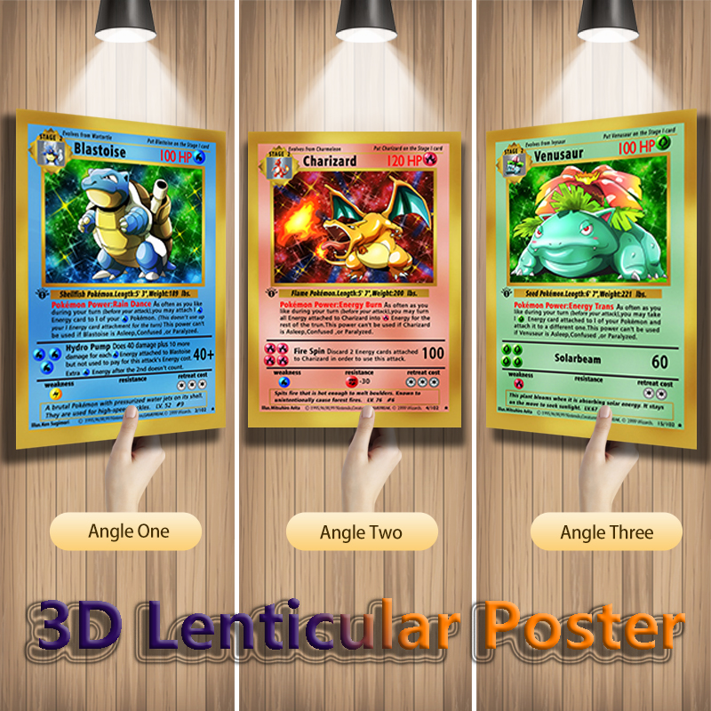 Anime Pokemon 3D Lenticular Po - đánh giá và giá 3D Printing Card