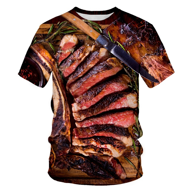 Creative Food Pattern T Shirts - đánh giá và giá 3D Printing Food