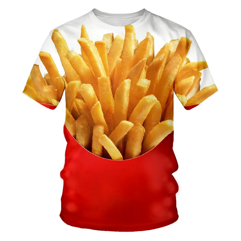 Creative Food Pattern T Shirts - đánh giá và giá 3D Printing Food