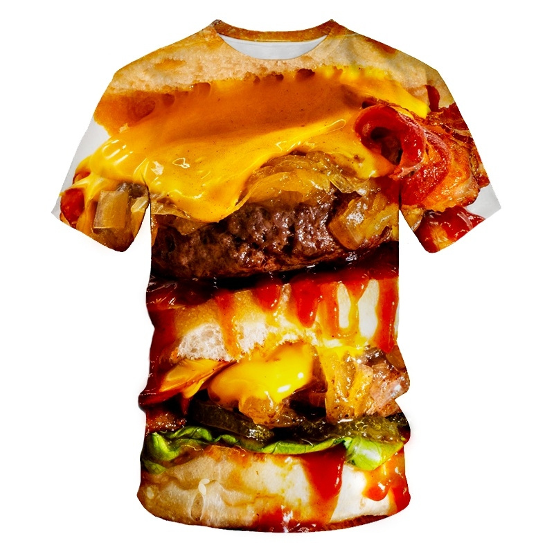 Creative Food Pattern T Shirts - đánh giá và giá 3D Printing Food