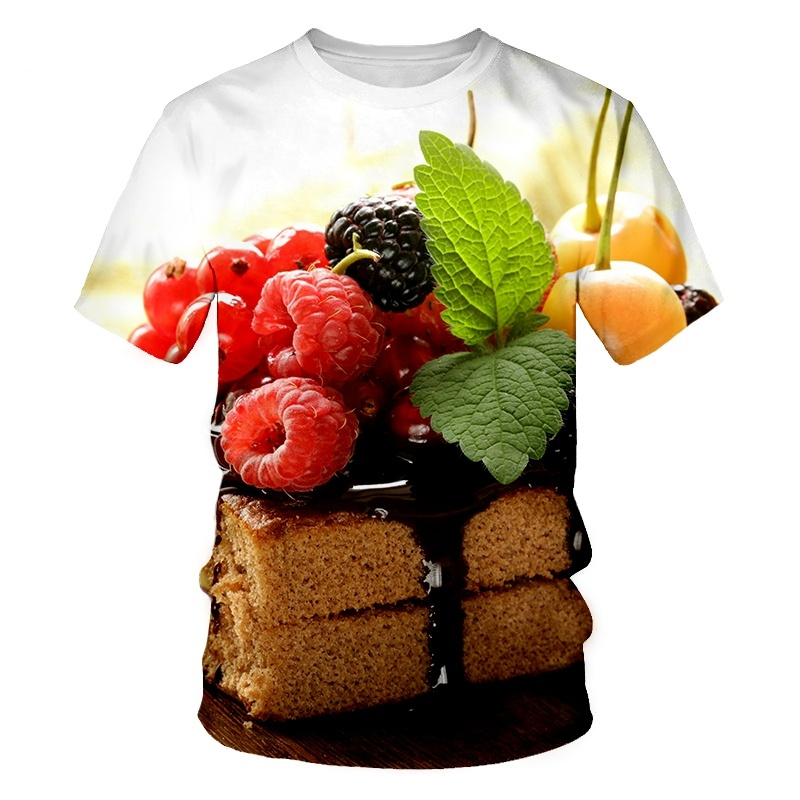 Creative Food Pattern T Shirts - đánh giá và giá 3D Printing Food
