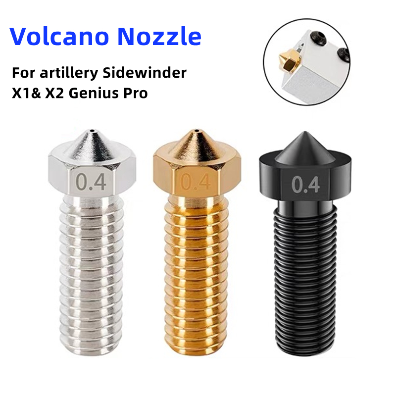 Volcano Nozzle For Artillery S - đánh giá và giá 3D Printer Nozzle Brass