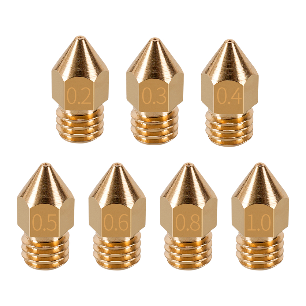 MK7 MK8 Nozzle 0.4mm 0.3mm 0.2 - đánh giá và giá 3D Printer Nozzle Brass