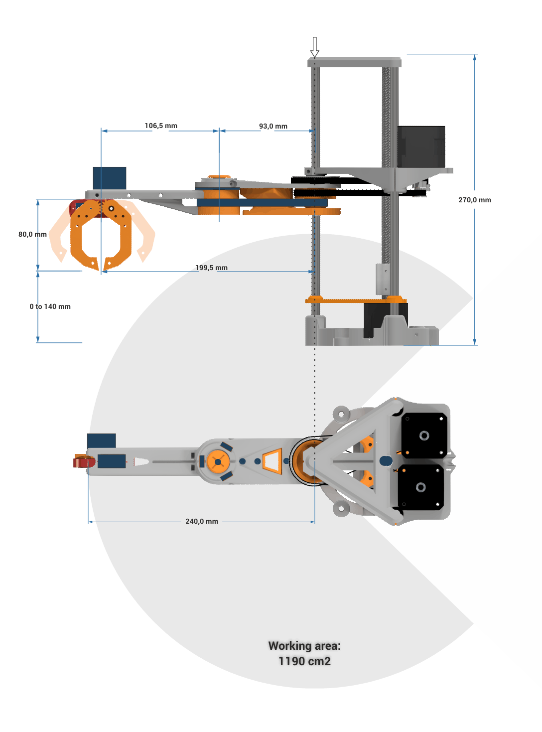 Multi Axis Scara Robot Arm 3D  - đánh giá và giá 3D Printing Robot Arm