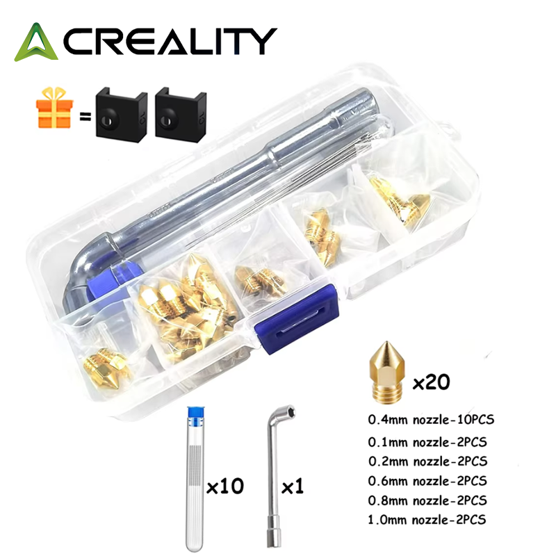 CREALITY 20 Pcs MK8 Brass Nozz - đánh giá và giá 3D Printer Nozzle Brass