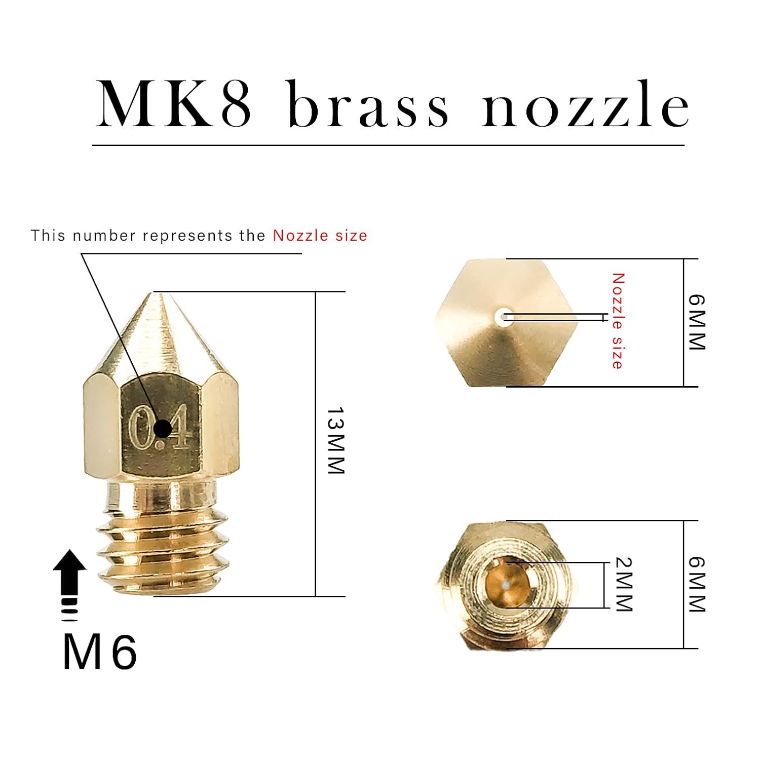 CREALITY 20 Pcs MK8 Brass Nozz - đánh giá và giá 3D Printer Nozzle Brass