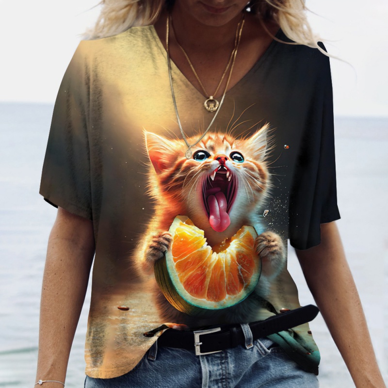 Fun Cat Food Pattern T Shirt F - đánh giá và giá 3D Printing Food