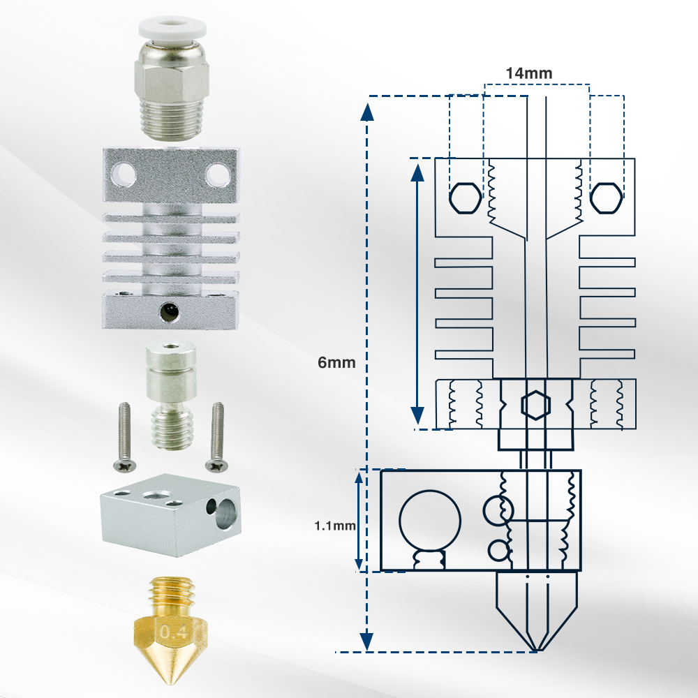 For Creality Ender 3 CR-10 CR- - đánh giá và giá 3D Printer Nozzle Brass