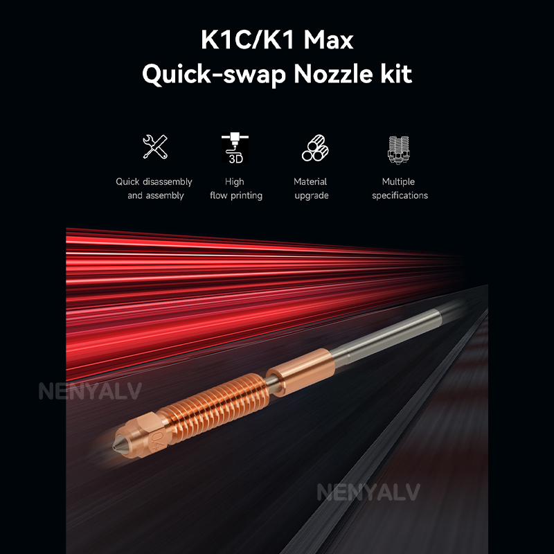 High Flow Upgraded K1C K1 Max/ - đánh giá và giá 3D Printer Nozzle Brass