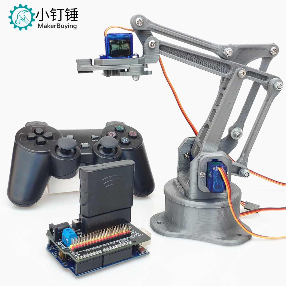 PS2 remote control four degree - đánh giá và giá 3D Printing Robot Arm