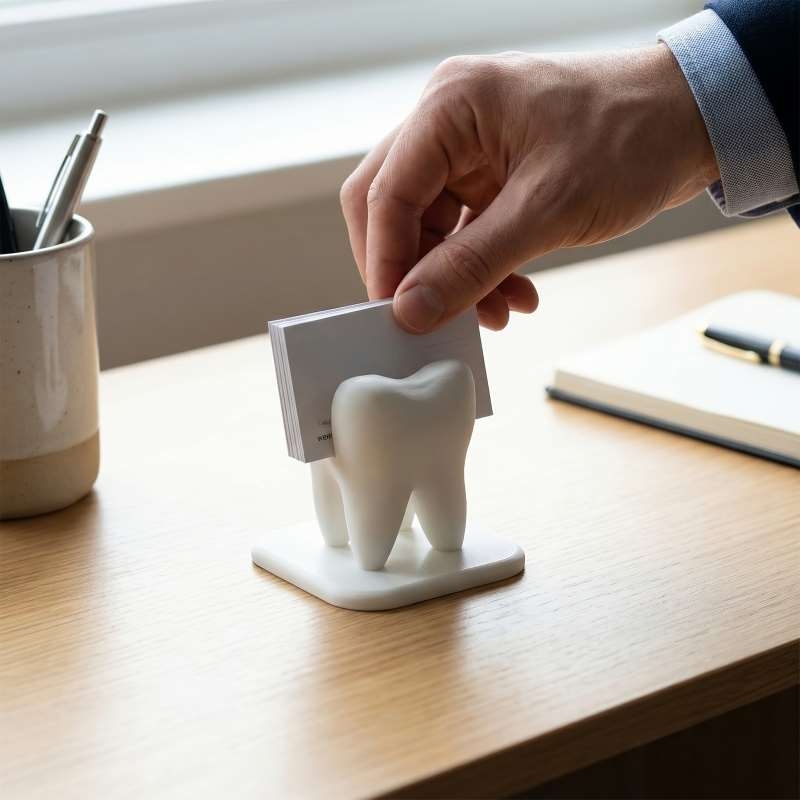 3D Printed Tooth Shaped Busine - đánh giá và giá 3D Printing Card